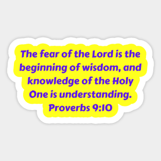 Bible Verse Proverbs 9:10 Sticker